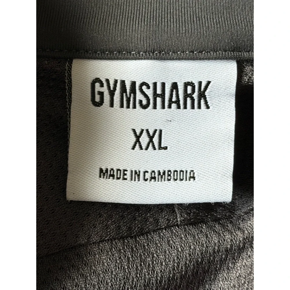 Gymshark Full Zip Bomber Jacket‎ Mens XXL Charcoal Gray Lightweight A3A1M